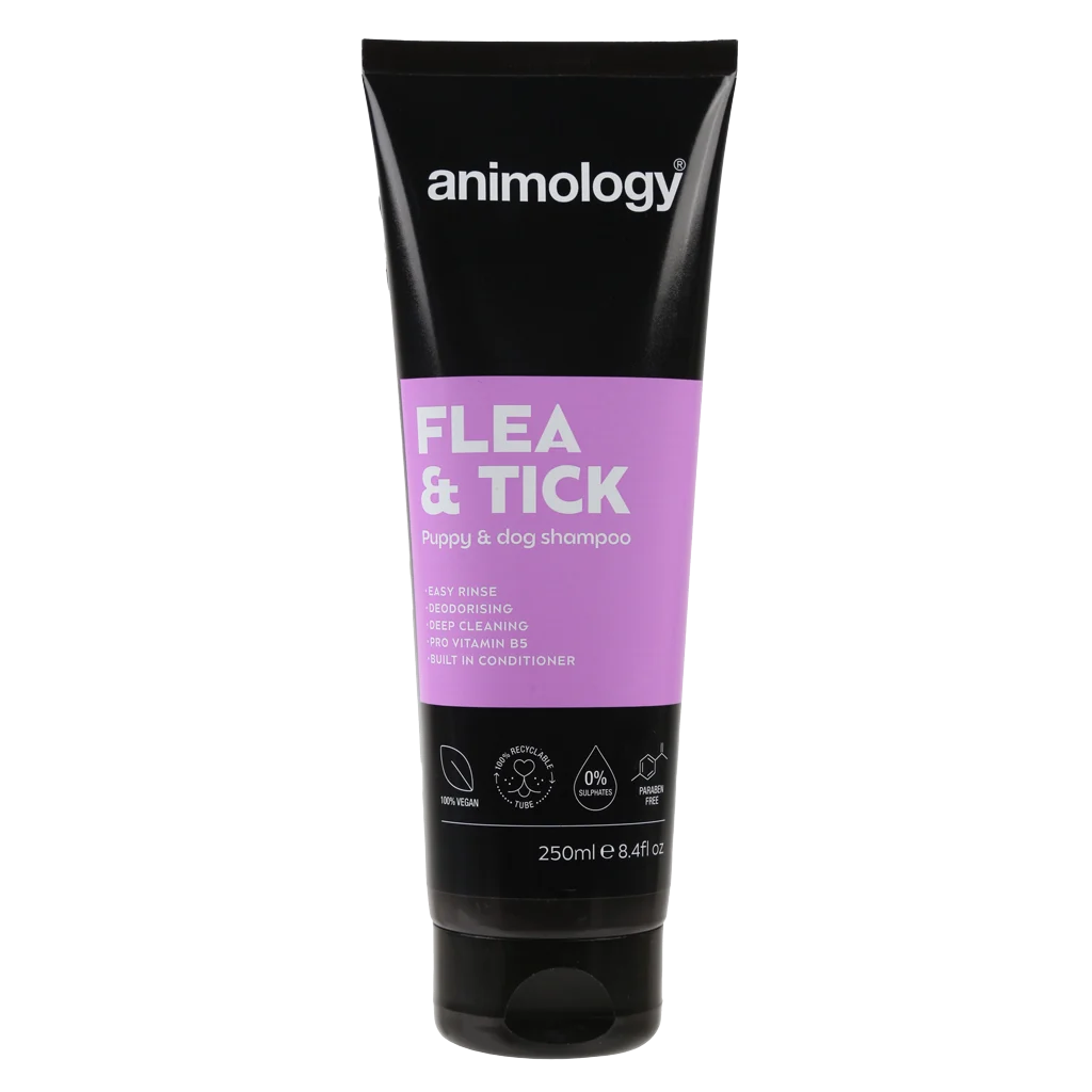Șampon pentru câini pentru îndepărtarea puricilor și căpușelor prin spălare, 250 ml – Animology Flea & Tick - imagine 1