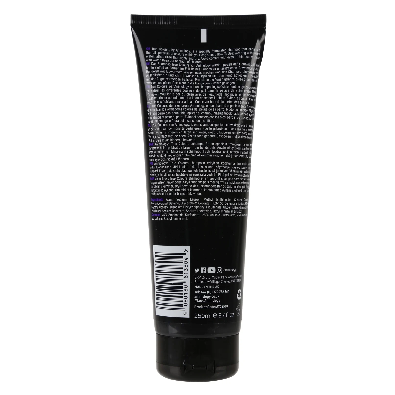Șampon pentru câini pentru intensificarea culorii blănii, 250 ml – Animology True Colours - imagine 2