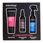 Set de îngrijire pentru căței, cu șampon, body mist și spray cu șampon, 3 produse – Animology My First Puppy Pack