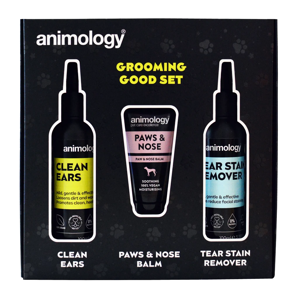 Set de îngrijire pentru urechile, ochii, pernuțele și nasul câinilor, 3 produse – Animology Grooming Good Set - imagine 1