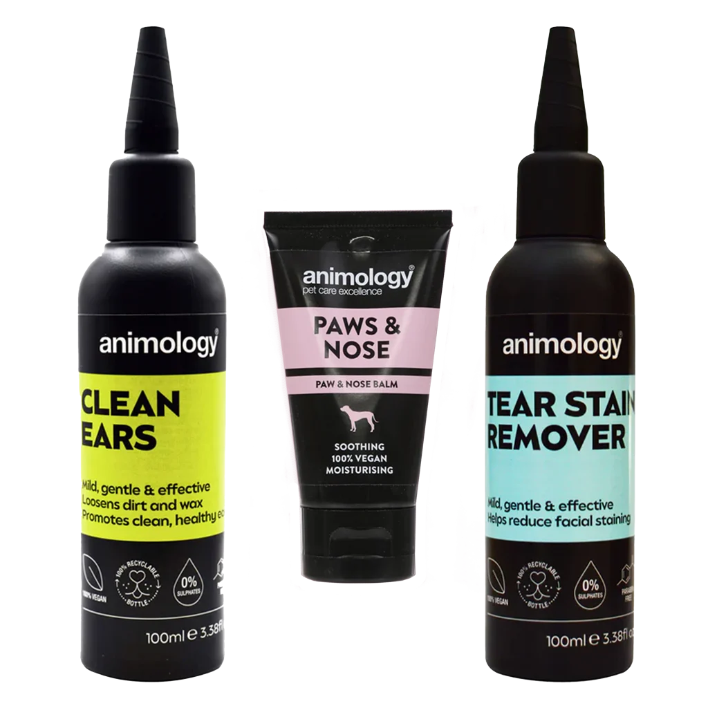 Set de îngrijire pentru urechile, ochii, pernuțele și nasul câinilor, 3 produse – Animology Grooming Good Set - imagine 3