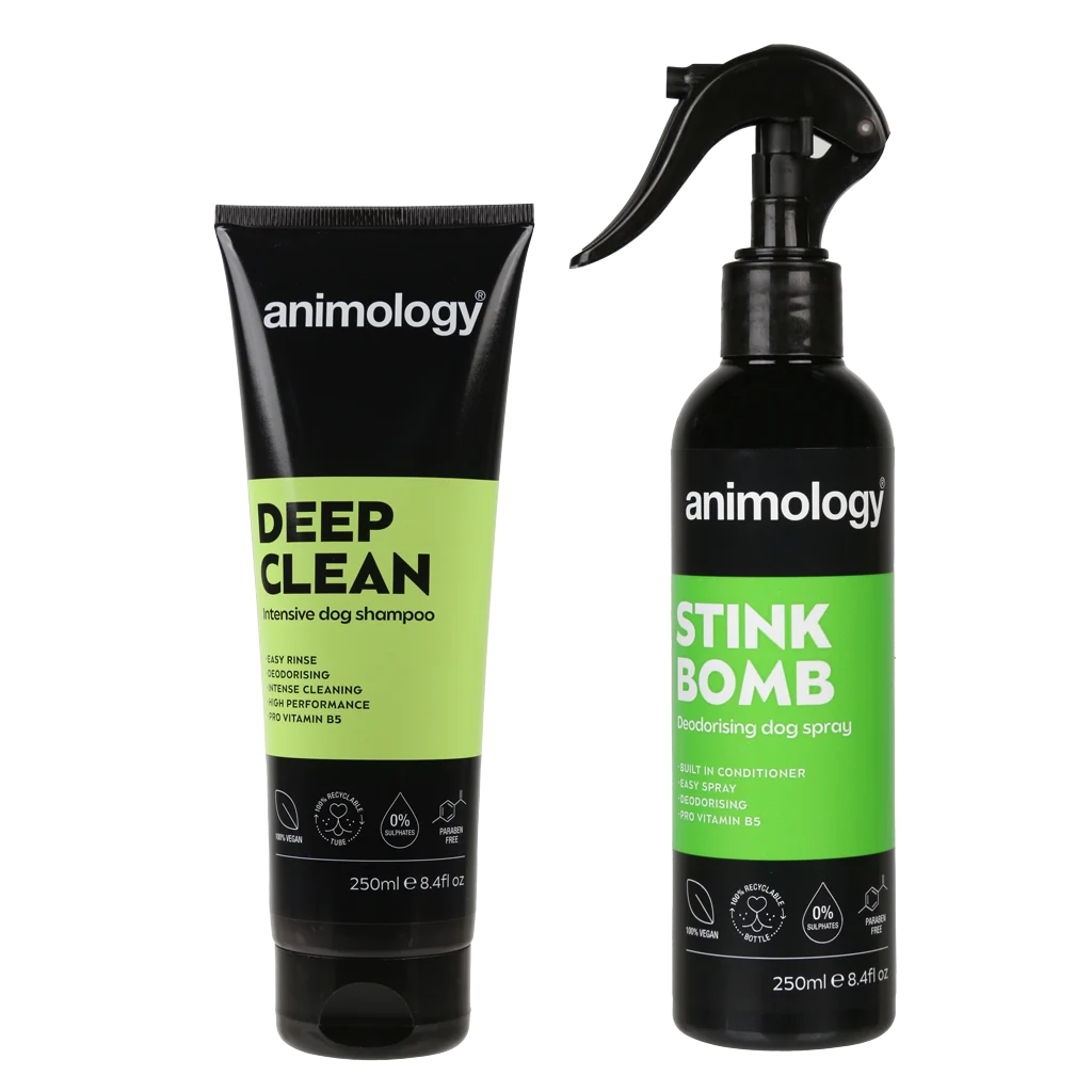 Set de îngrijire a blănii câinilor cu șampon și spray deodorant, 2 produse – Animology Stink Buster Set - imagine 3