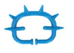 Inel antisupt cu țepi din plastic pentru bovine, albastru - imagine 2