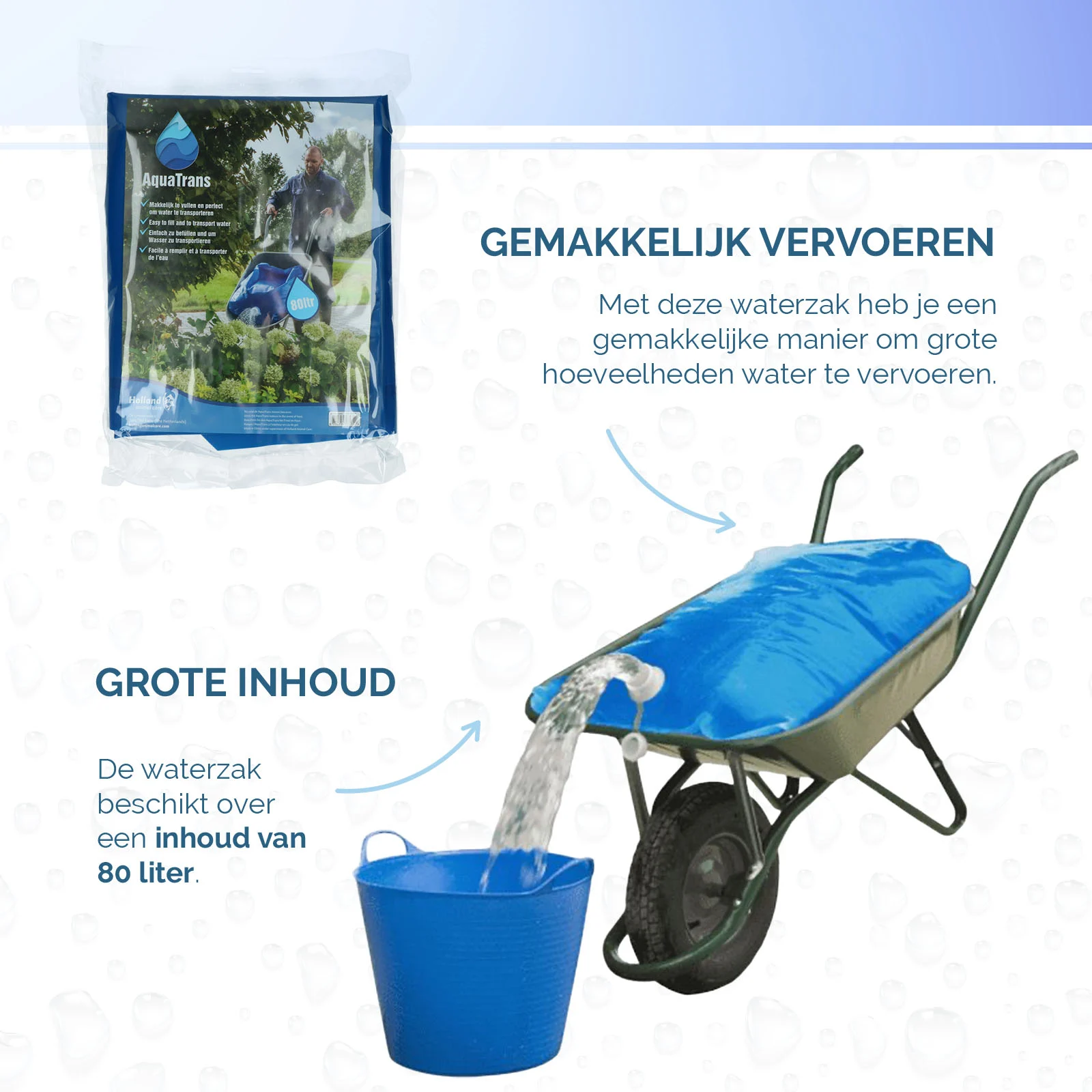 Rezervor pliabil pentru transportul apei, 80 l – Hofman Animal Care AquaTrans - imagine 5