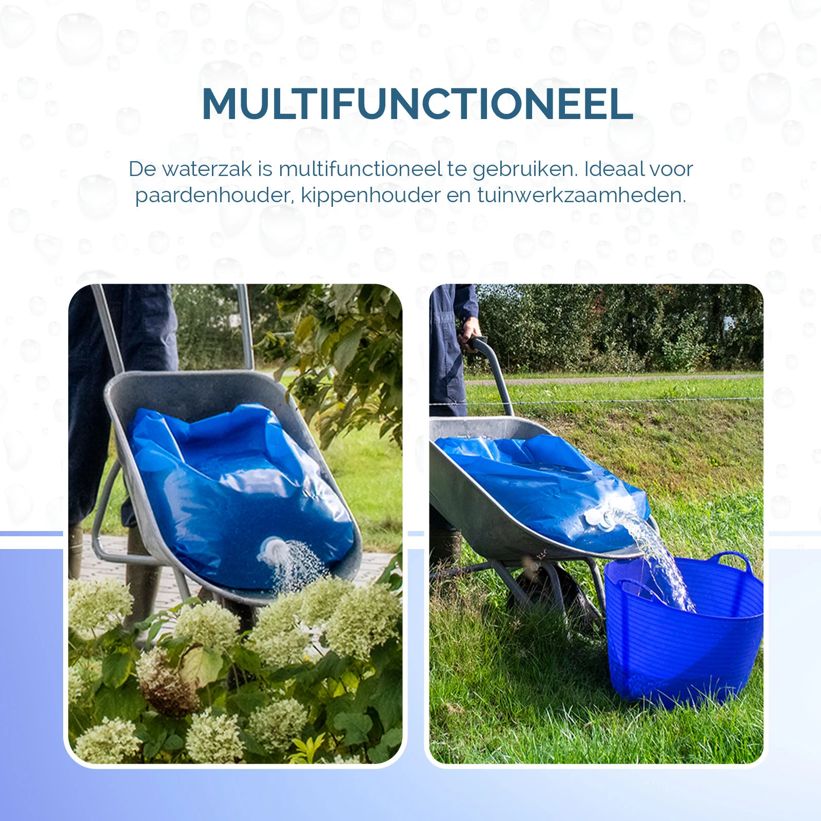 Rezervor pliabil pentru transportul apei, 80 l – Hofman Animal Care AquaTrans - imagine 6