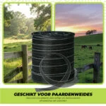 Bandă pentru gard electric, neagră, 40 mm, cu 9 conductori din oțel inoxidabil, 200 m – ZoneGuard Basic - imagine 4