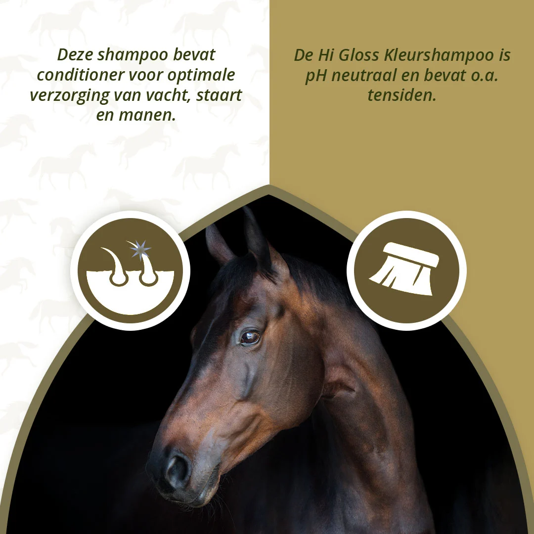 Șampon pentru cai, pentru culoarea și strălucirea blănii, 500 ml – Excellent Horse Hi Gloss Shampoo White - imagine 3