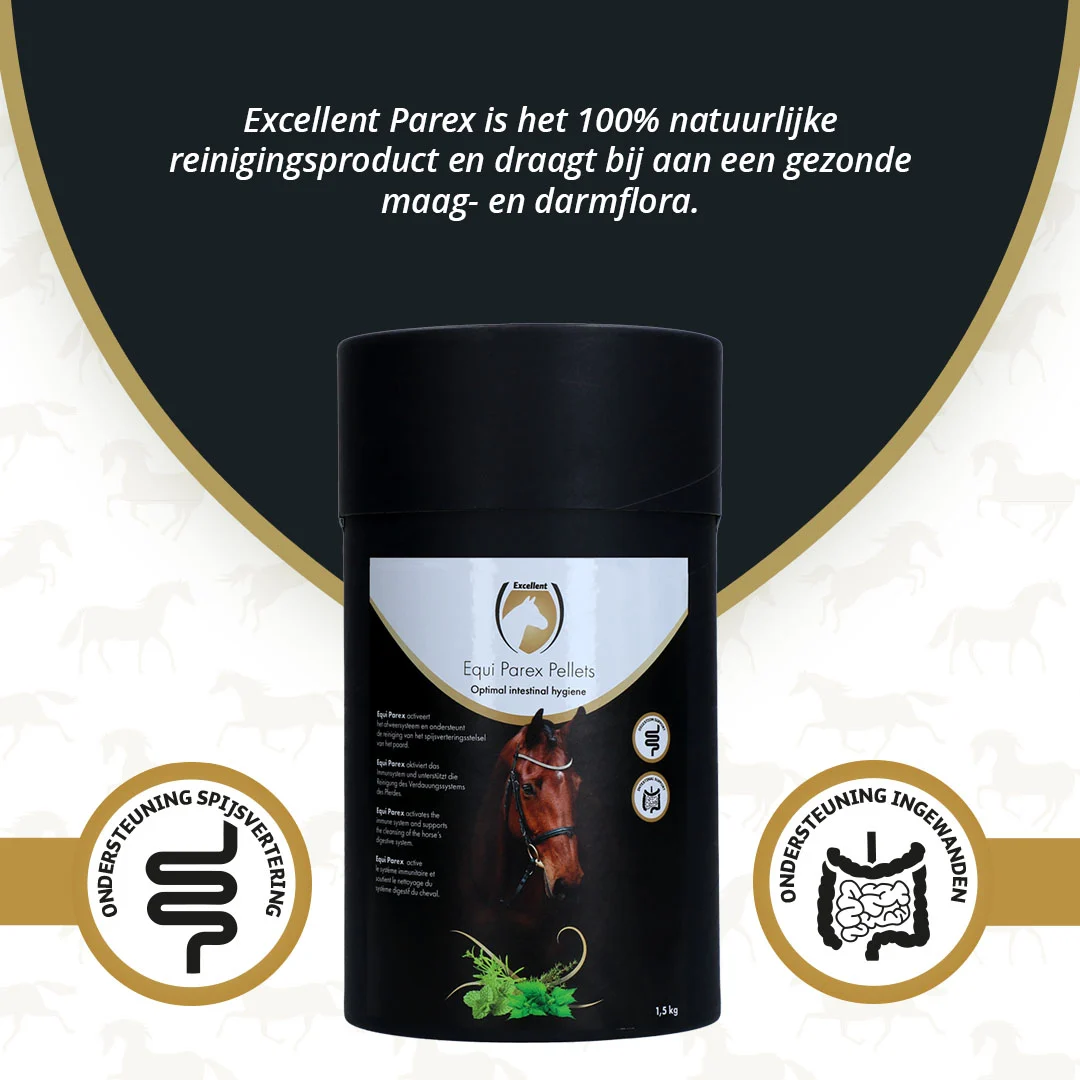 Supliment din plante pentru cai cu usturoi și mentă, 1,5 kg – Excellent Horse Parex - imagine 2