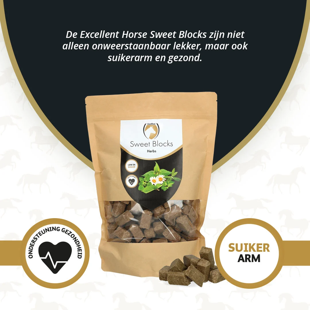 Gustări pentru cai cu plante aromatice, 1 kg – Excellent Horse Sweet Blocks Herbs - imagine 2
