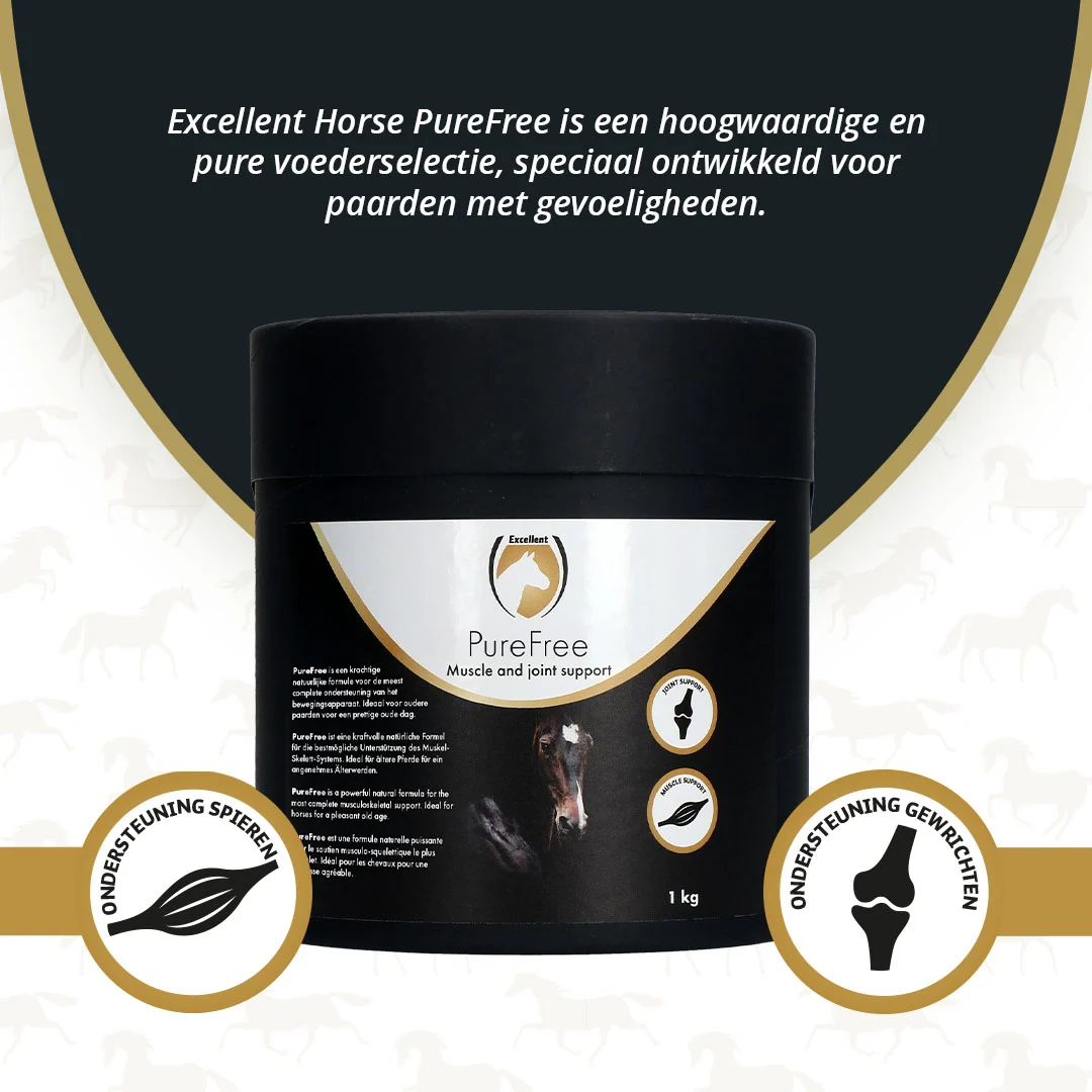Supliment pentru articulațiile cailor, cu MSM și turmeric, 1 kg – Excellent Horse PureFree - imagine 2
