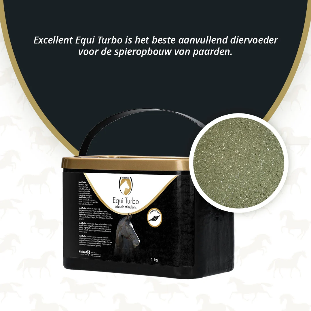 Supliment pentru musculatura cailor cu alge, 1 kg – Excellent Horse Turbo - imagine 2