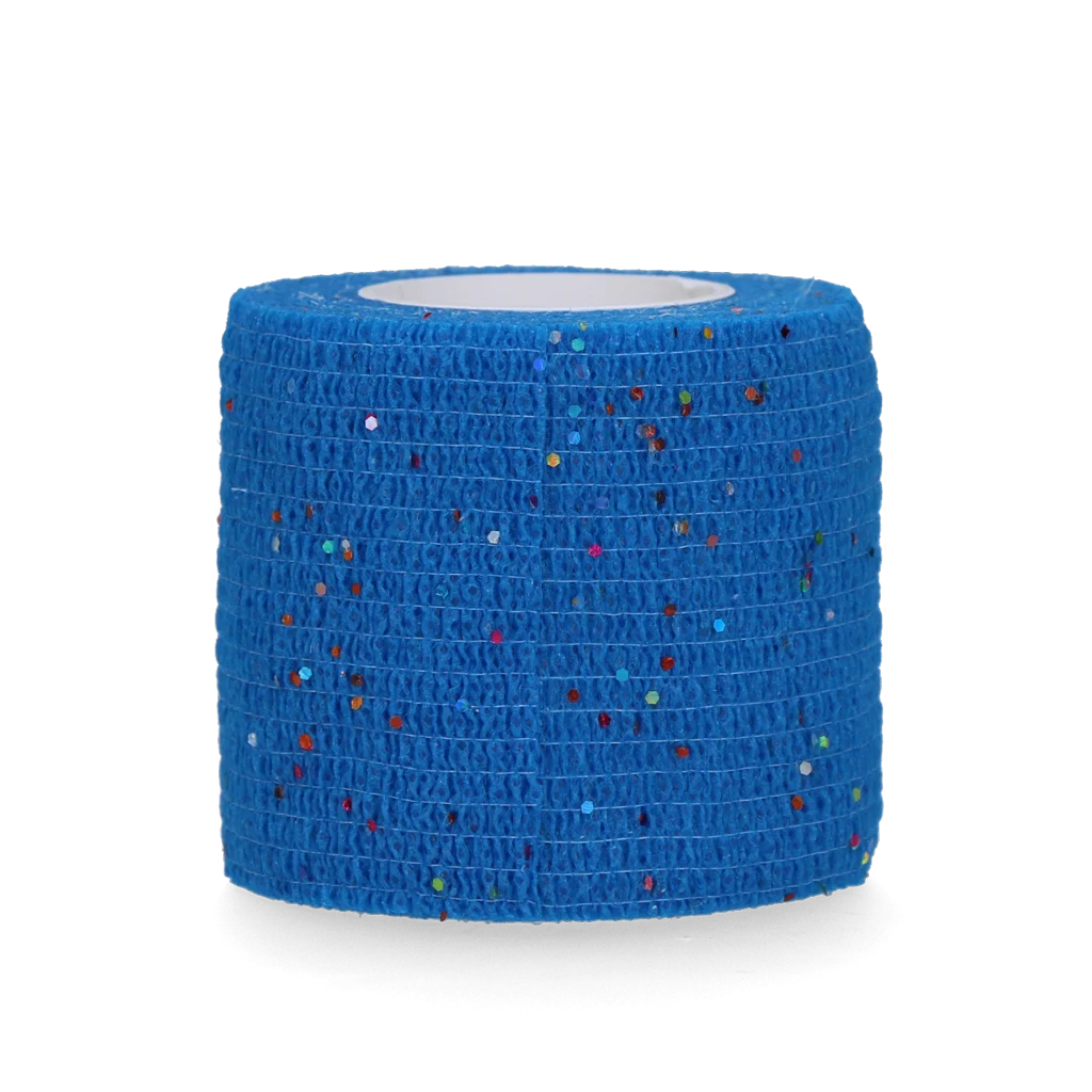 Bandaj autoadeziv cu sclipici, 5 cm, albastru – Excellent Animal Glitter Bandage Profi - imagine 1