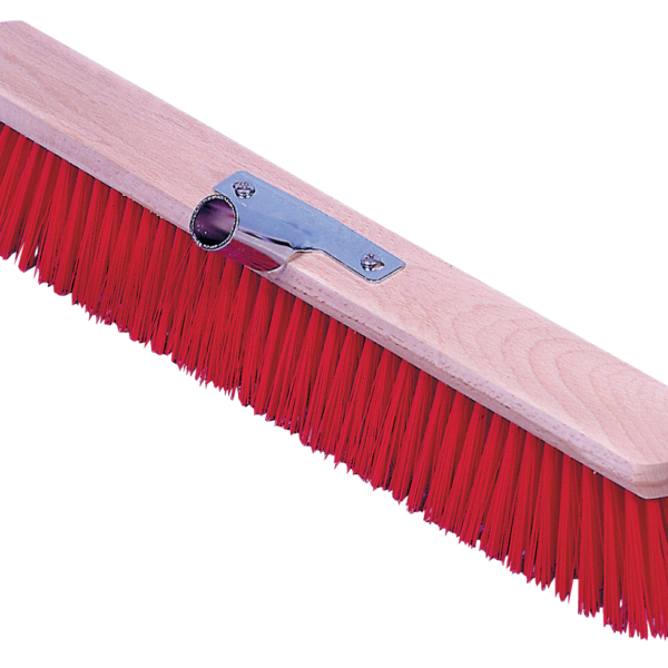 Mătură de grajd Euro Stal cu peri roșii din PVC, 80 cm
