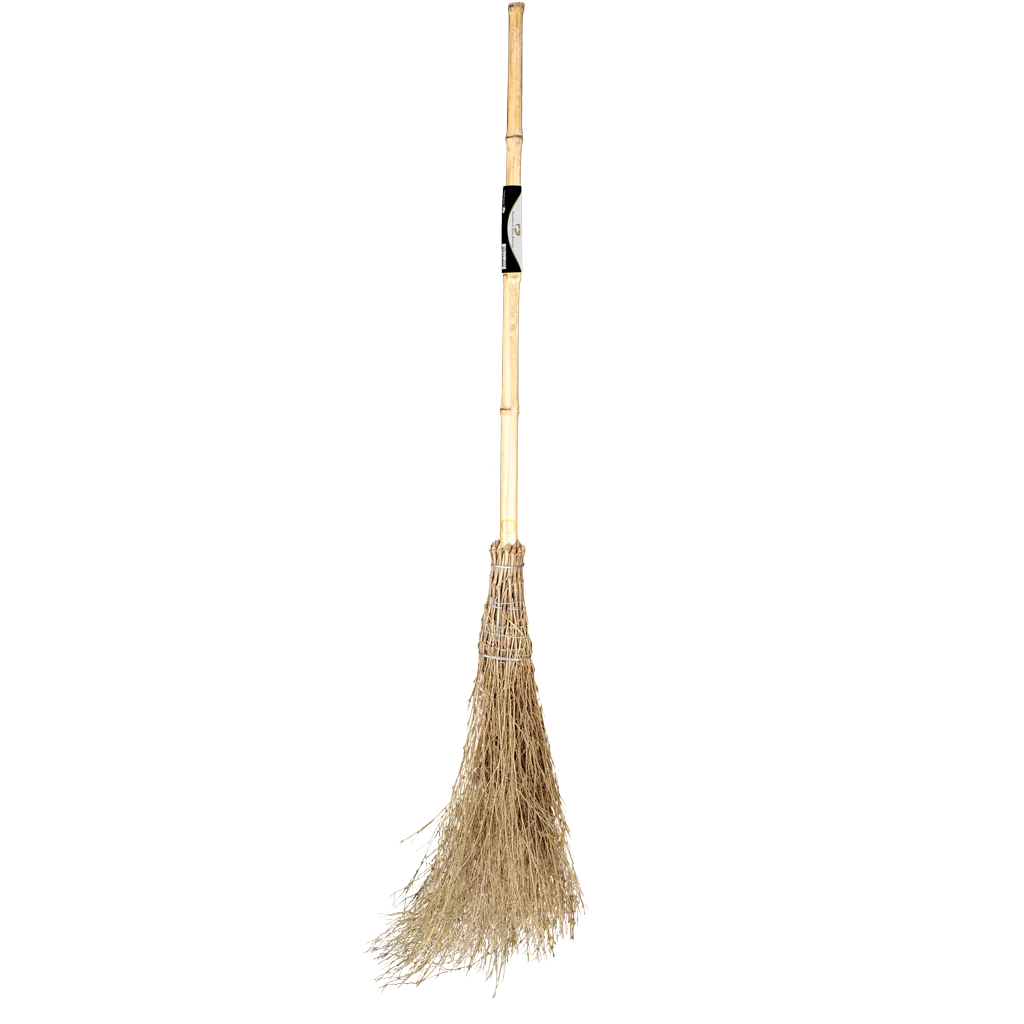 Mătură din crengi de mesteacăn cu coadă din bambus, 180 cm – Excellent Horse Bamboo Rijsbezem - imagine 1