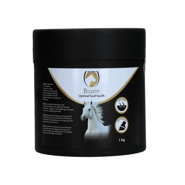 Supliment cu biotină pentru copitele cailor, cu aromă de măr, 1 kg – Excellent Horse Biozin
