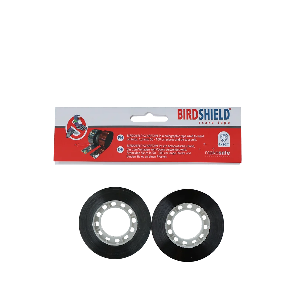 Bandă reflectorizantă pentru alungarea păsărilor, 2 role de 80 m – Birdshield Scare Tape - imagine 4