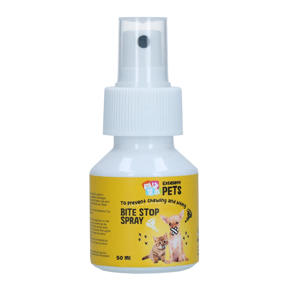 Spray anti ros pentru câini și pisici, cu substanță amară, 50 ml – Excellent Pets Bite Stop Spray - imagine 1