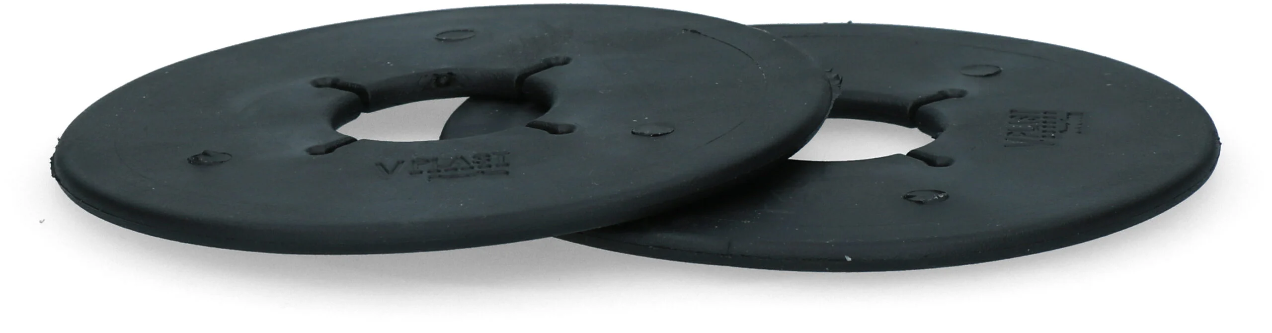Rozete pentru zăbală din TPE, 90 mm, negre, 2 bucăți – Vplast - imagine 3