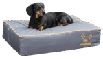 Pat pentru câini cu suprafață impregnată și bază antiderapantă, gri S 65 x 50 cm – Bodyguard Royal Bed