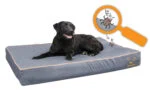 Pat pentru câini cu suprafață impregnată și bază antiderapantă, gri S 65 x 50 cm – Bodyguard Royal Bed - imagine 2