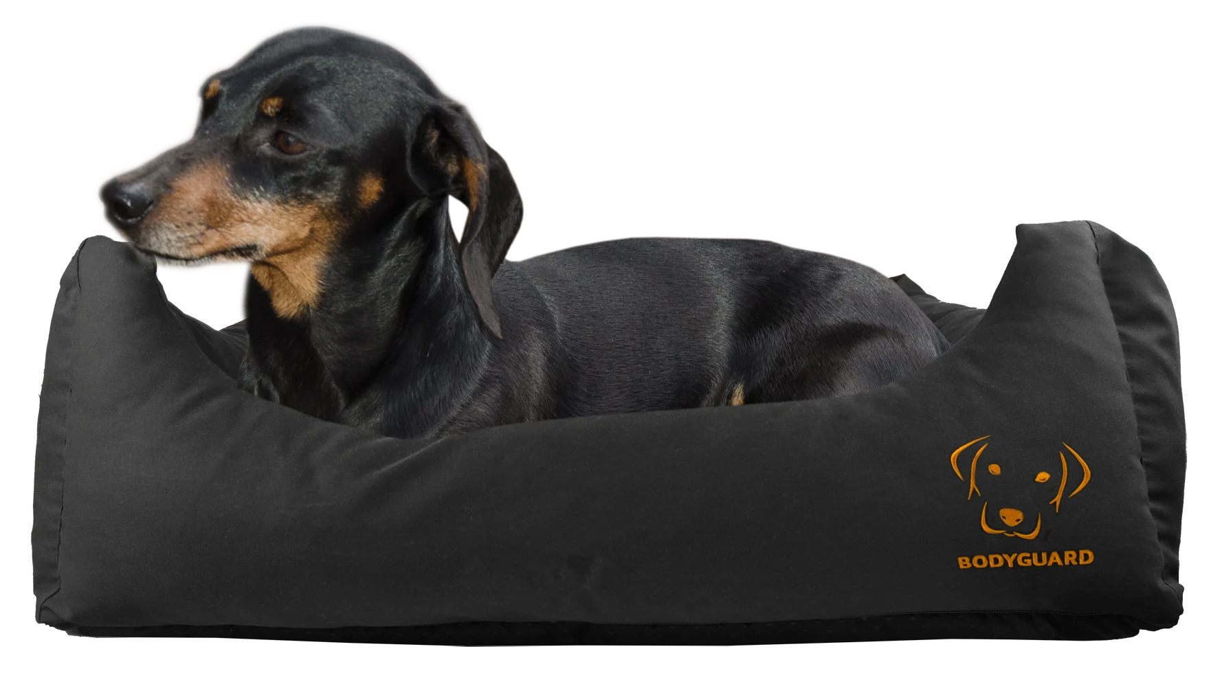 Pat pentru câini cu partea superioară impregnată și bază antiderapantă, negru, S 65 x 55 cm – Bodyguard Sofa Bed - imagine 1