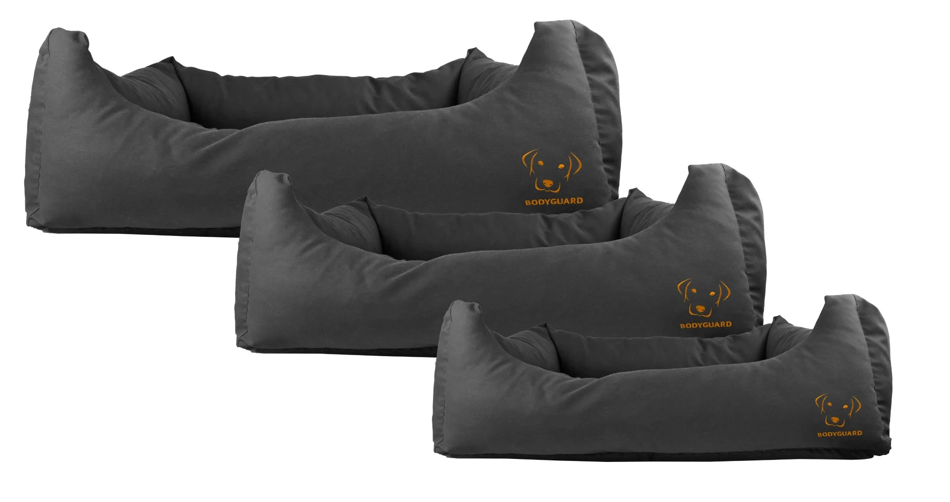Pat pentru câini cu partea superioară impregnată și bază antiderapantă, negru, S 65 x 55 cm – Bodyguard Sofa Bed - imagine 2