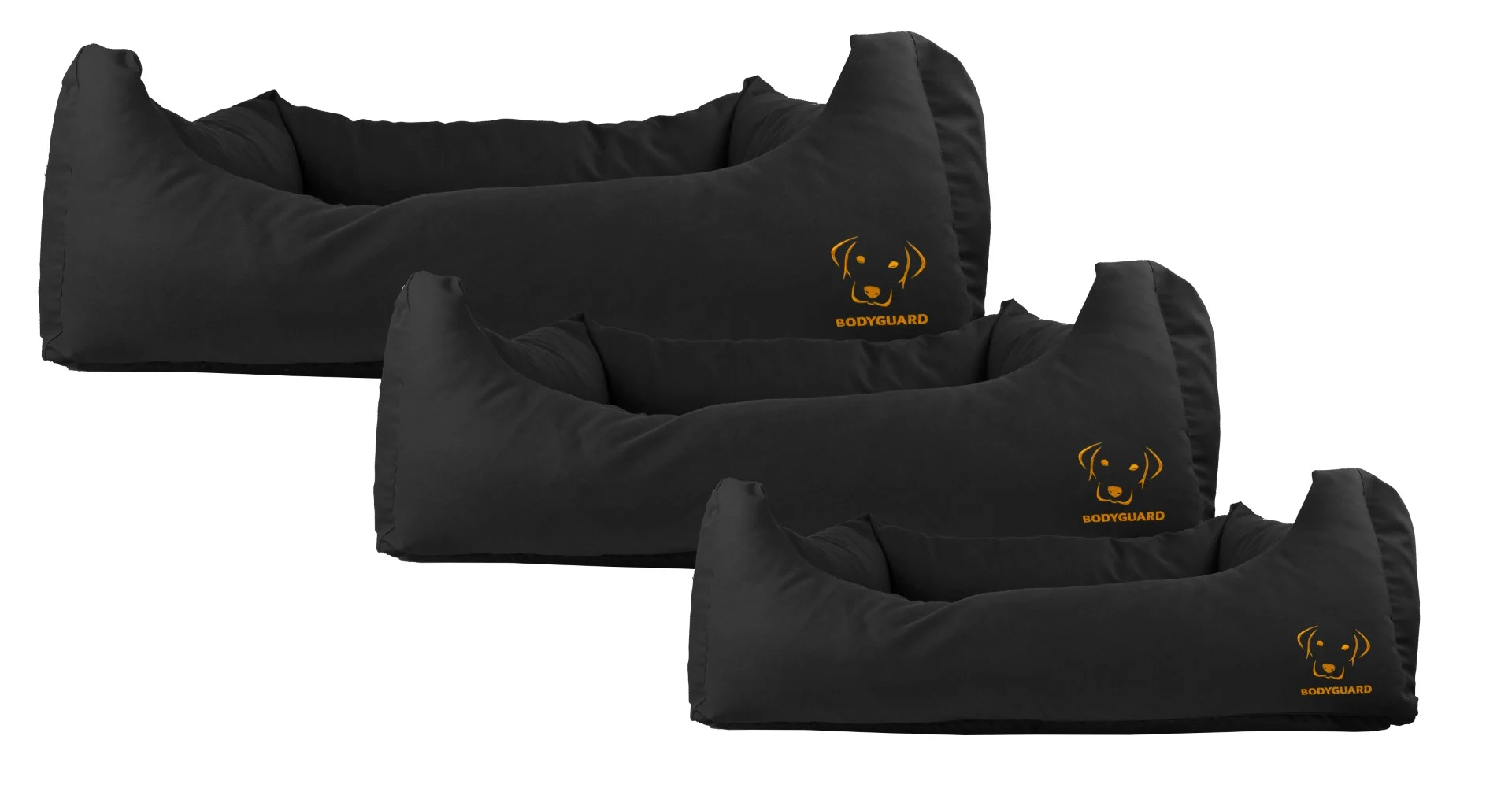 Pat pentru câini cu partea superioară impregnată și bază antiderapantă, negru, S 65 x 55 cm – Bodyguard Sofa Bed - imagine 4