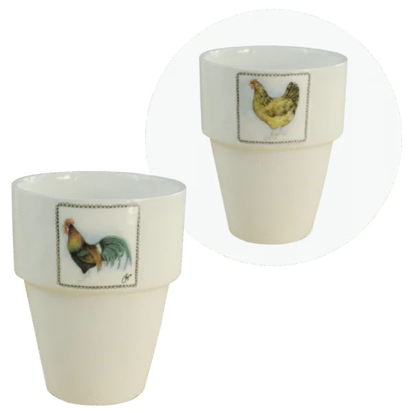 Cană de lapte cu cocoș și găină – Boerenwinkel