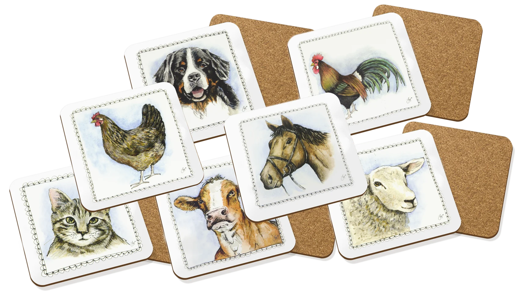 Suporturi de pahar, 7 bucăți – Boerenwinkel - imagine 1