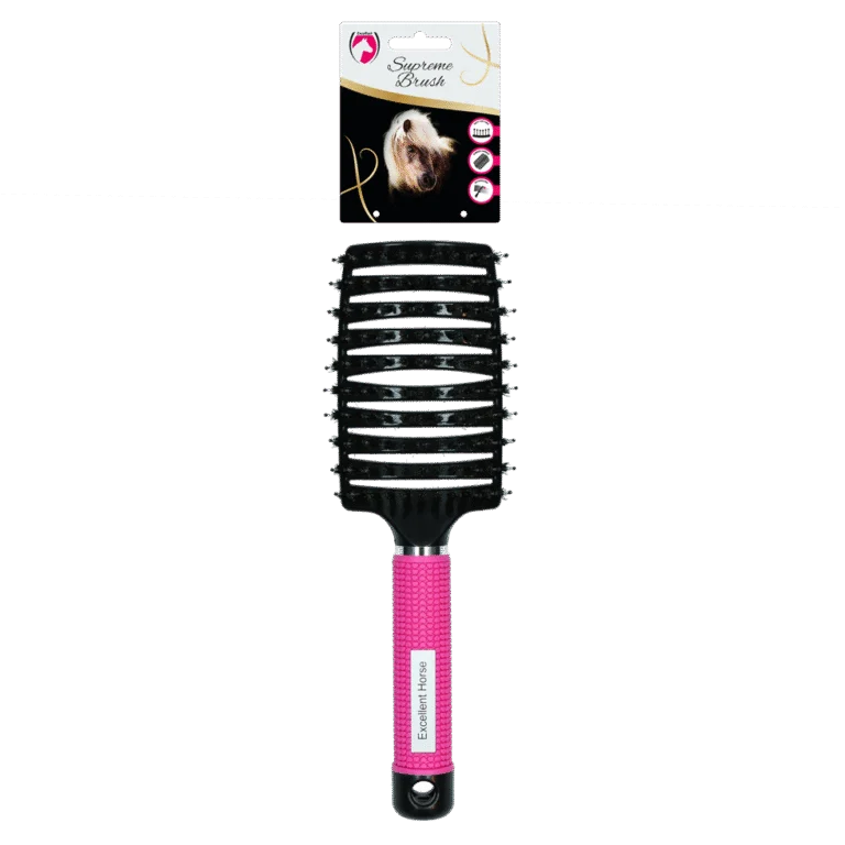 Perie pentru coamă, pentru descurcare, 24,5 cm, Roz – Excellent Horse Supreme Brush