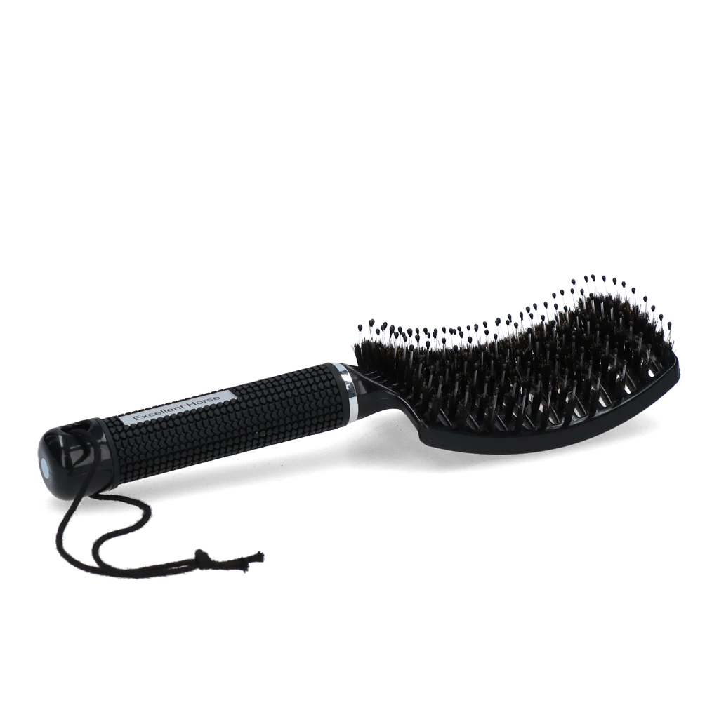 Perie pentru descurcarea coamei, 24,5 cm, neagră – Excellent Horse Supreme Brush - imagine 3