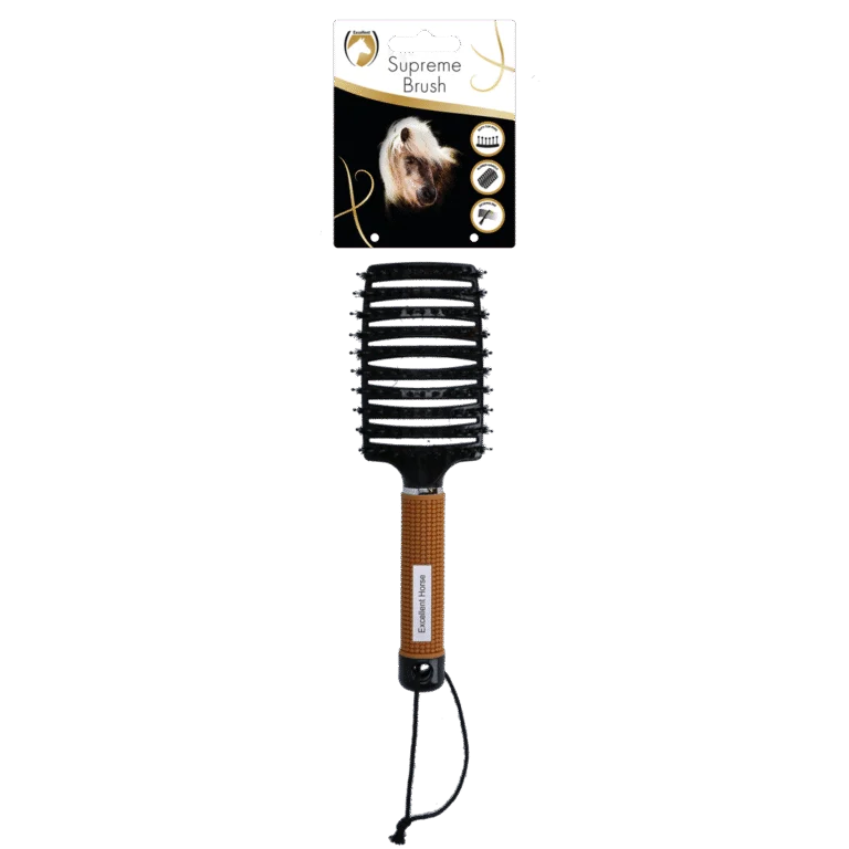 Perie pentru descurcarea coamei, 24,5 cm, auriu – Excellent Horse Supreme Brush