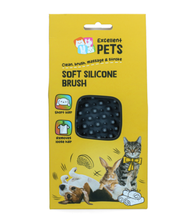 Perie din silicon pentru câini cu păr scurt, 12 x 6,5 x 2,5 cm – Excellent Pets Soft Silicone Brush