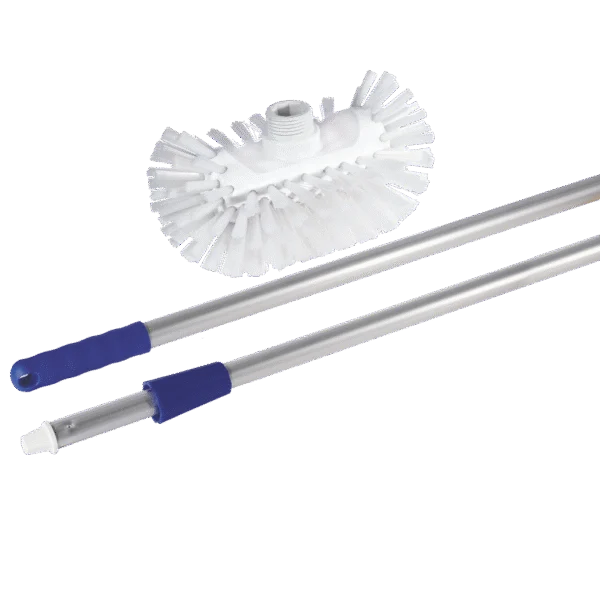 Perie pentru tancuri de lapte cu coadă din aluminiu, 20 cm – Bürsten Walter Hygiene 1A Melktank Set