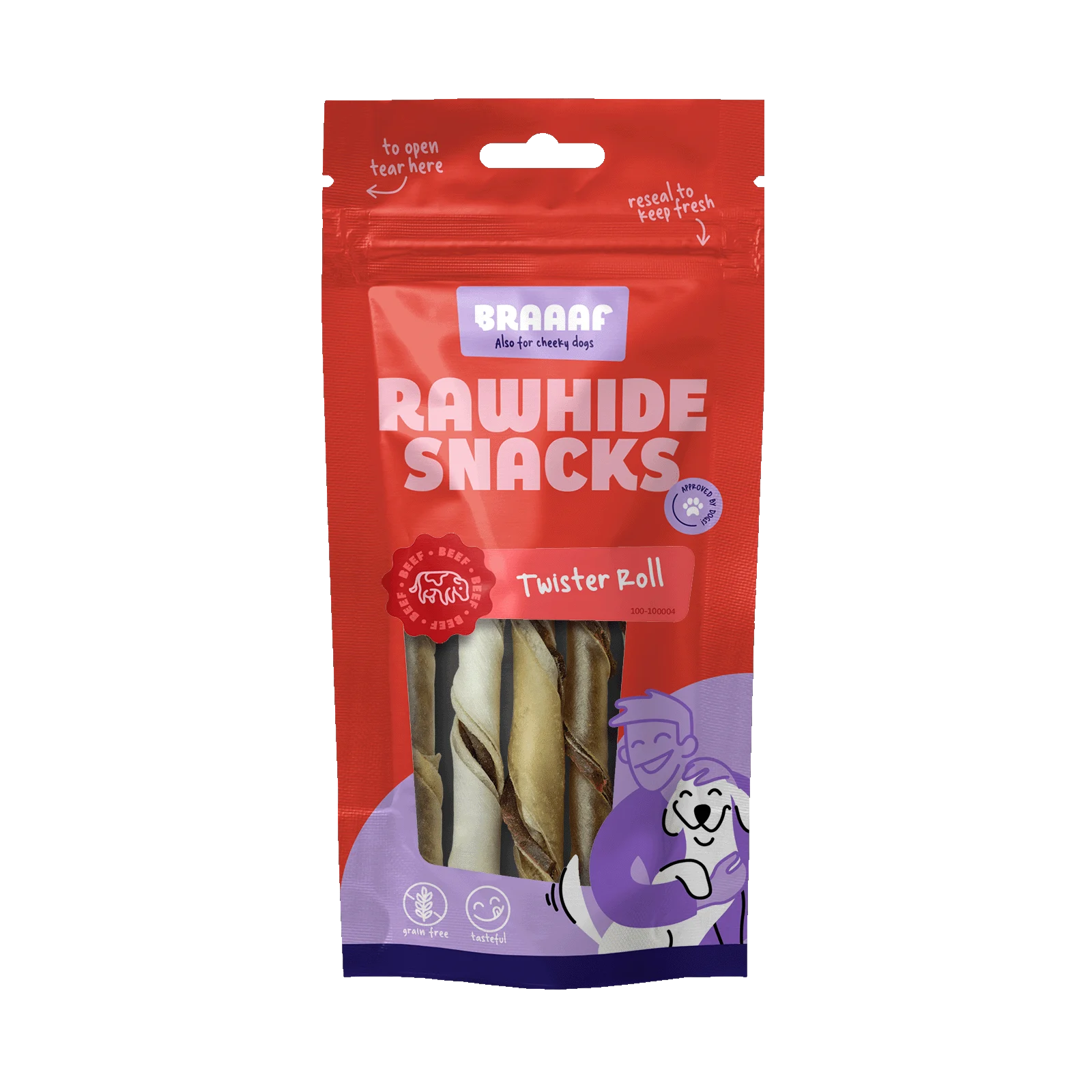 Rulouri de ros pentru câini – Braaaf Twister Rolls - imagine 1