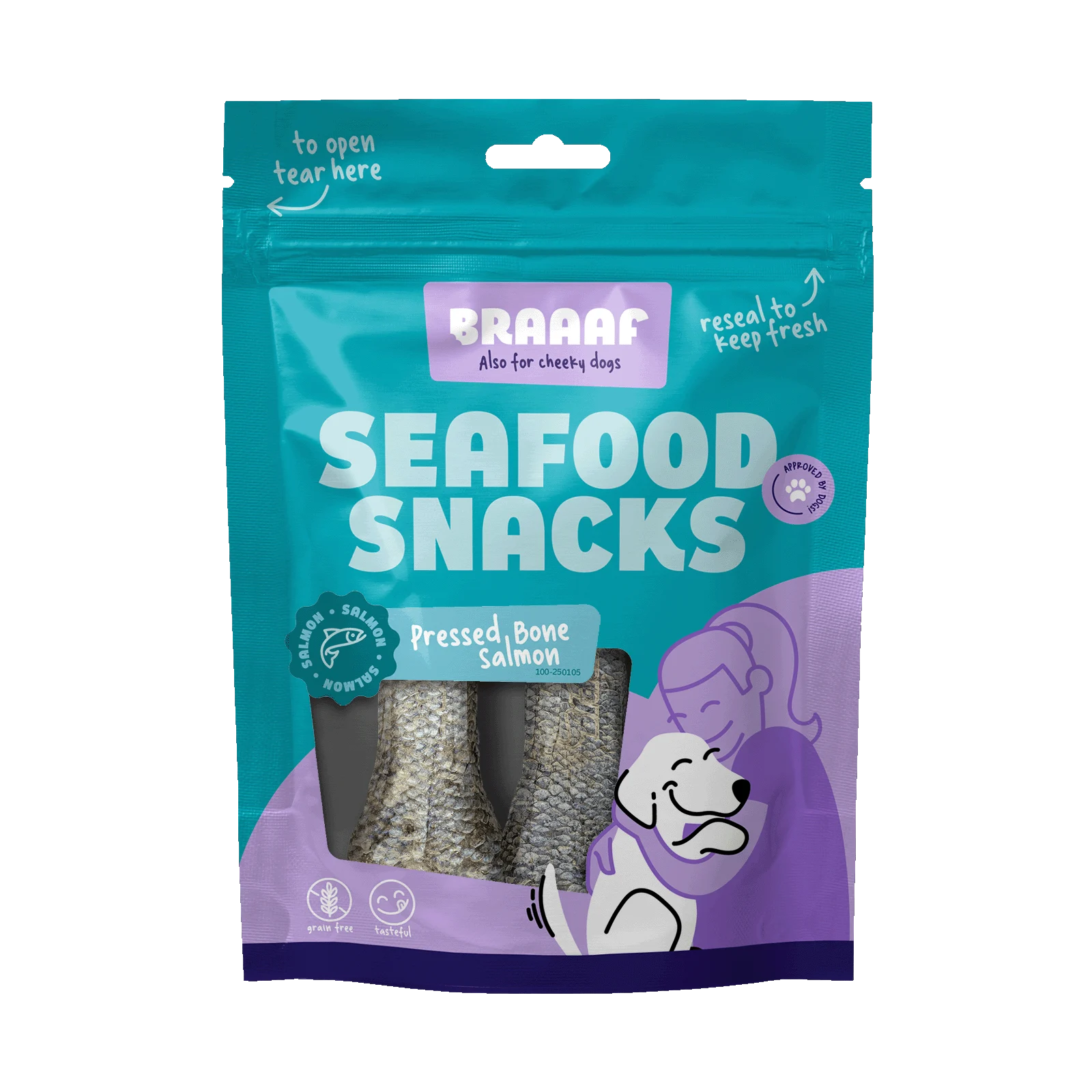 Gustare de ros cu somon, 12 cm – Braaaf Seafood Fish Bone - imagine 1