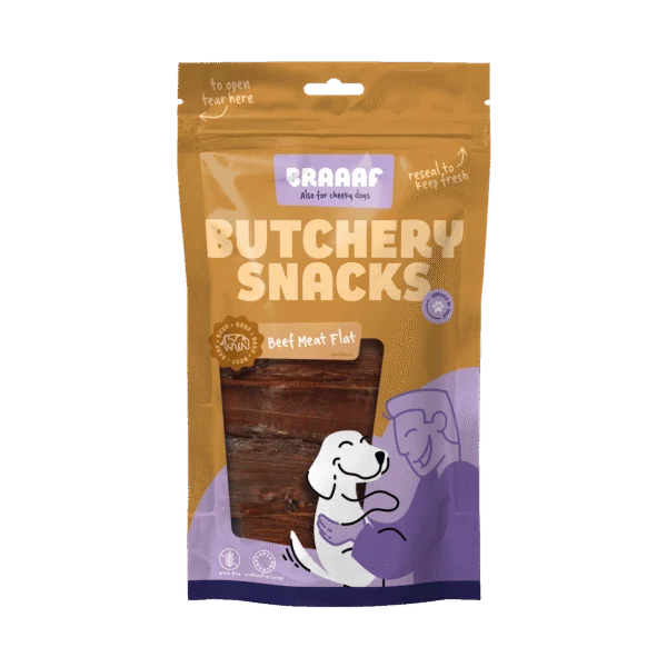 Gustare plată din carne de vită, 125 g – Braaaf Butchery Snacks