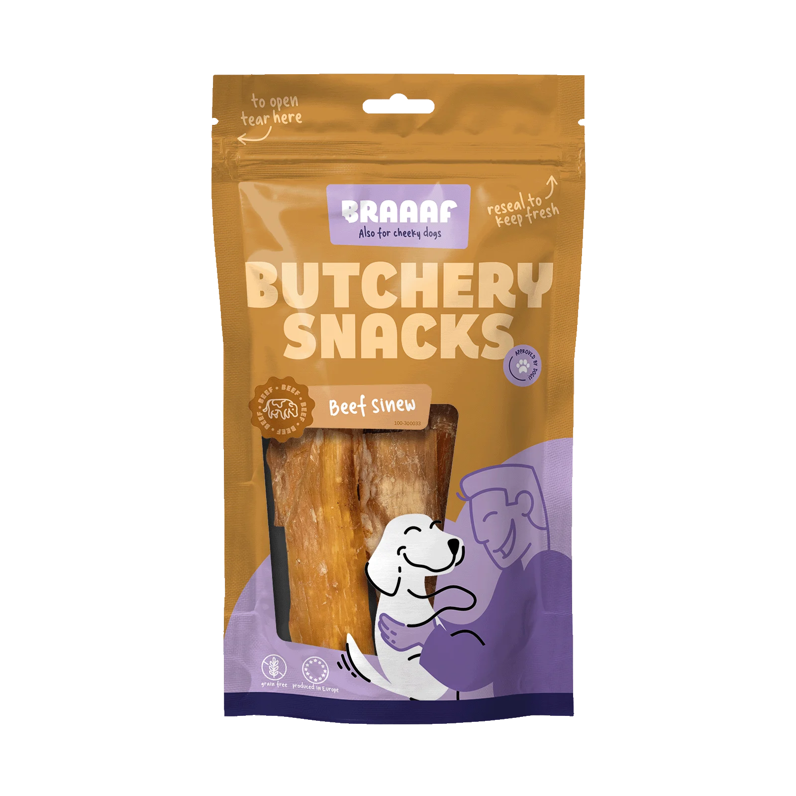 Tendon de vită pentru câini, 150 g – Braaaf Butchery Snacks - imagine 1