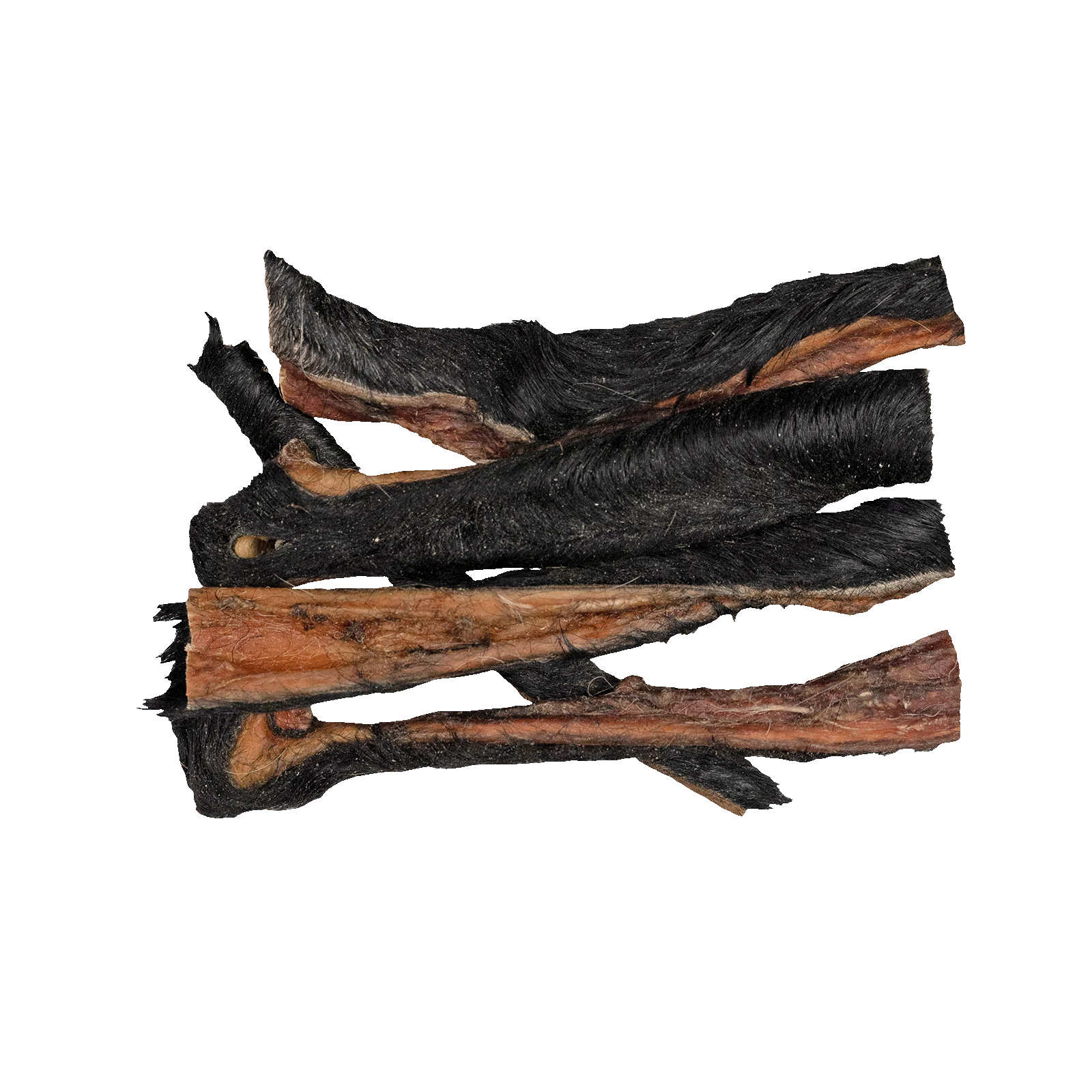 Gustare de mestecat din piele de cap de vită cu păr pentru câini, 150 g – Braaaf Butchery - imagine 2