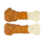 Os de ros cu pui, presat, 12,5 cm, 2 bucăți – Braaaf Rawhide Pressed Bone - imagine 3