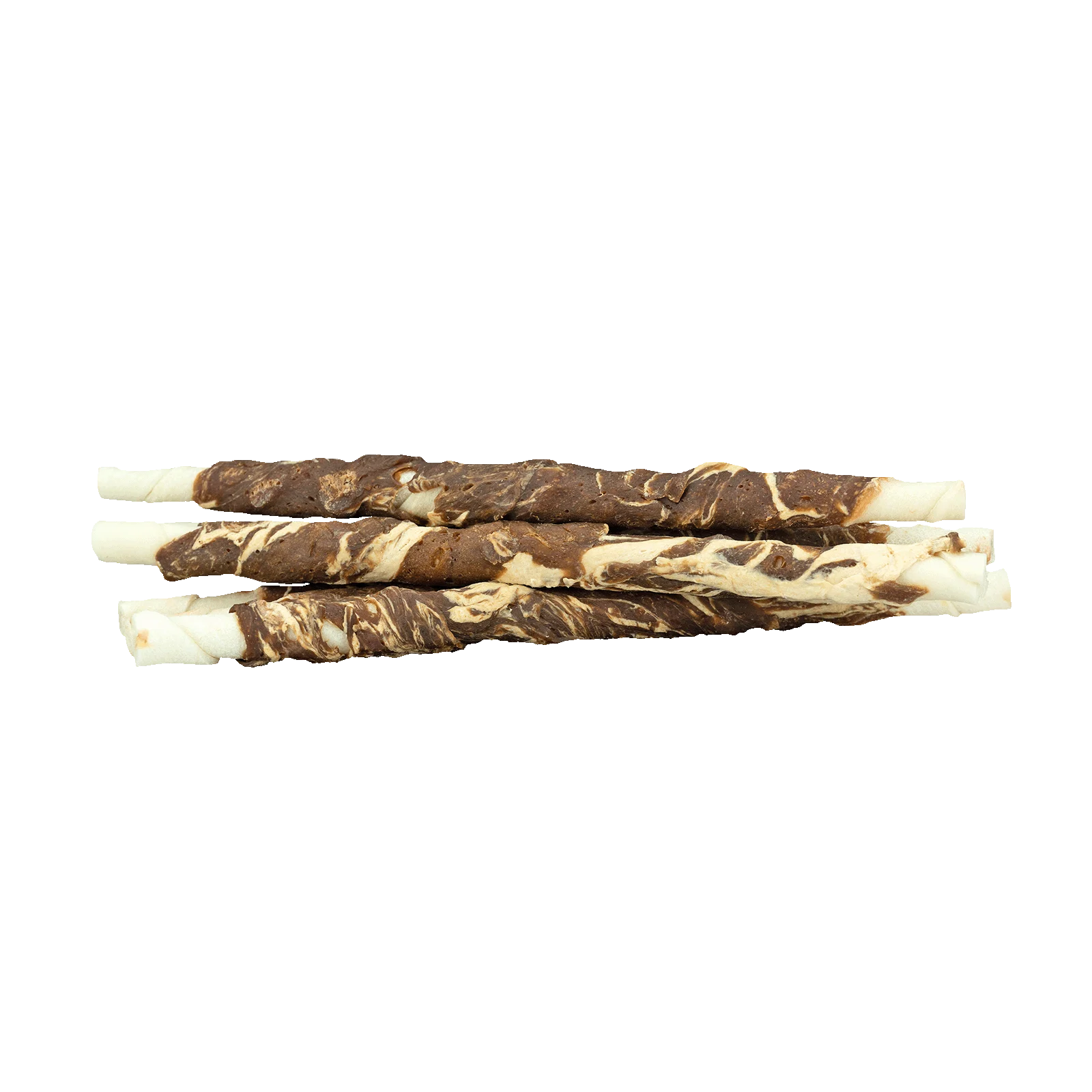 Recompensă de ros din piele de bivol cu miel și pește, 21 cm, 6 bucăți – Braaaf Rawhide Twister - imagine 2