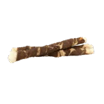 Gustare de ros din piele de bivol cu miel și pește, 21 cm, 3 bucăți – Braaaf Rawhide Twister - imagine 3