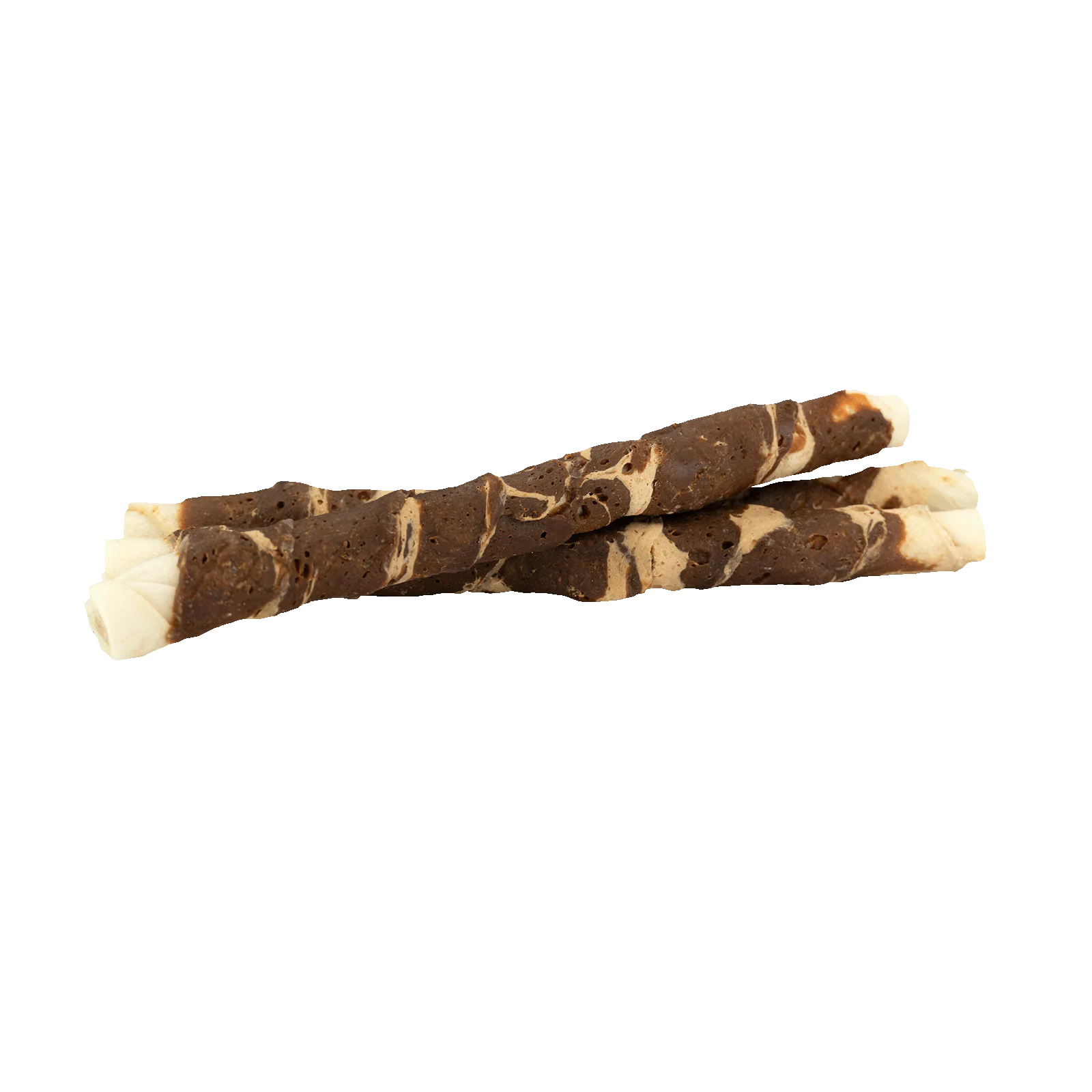 Gustare de ros din piele de bivol cu miel și pește, 21 cm, 3 bucăți – Braaaf Rawhide Twister - imagine 3