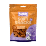 Gustare moale pentru câini cu somon, morcov și fasole verde, 85 g – Braaaf Soft Snack baton cu somon