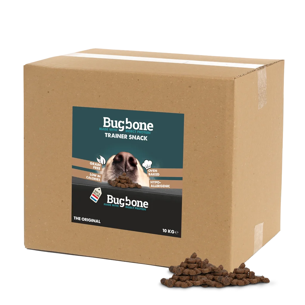 Recompensă pentru dresajul câinilor, cu proteine din insecte, ambalaj mare de 10 kg – Bugbone Trainer Snack - imagine 1