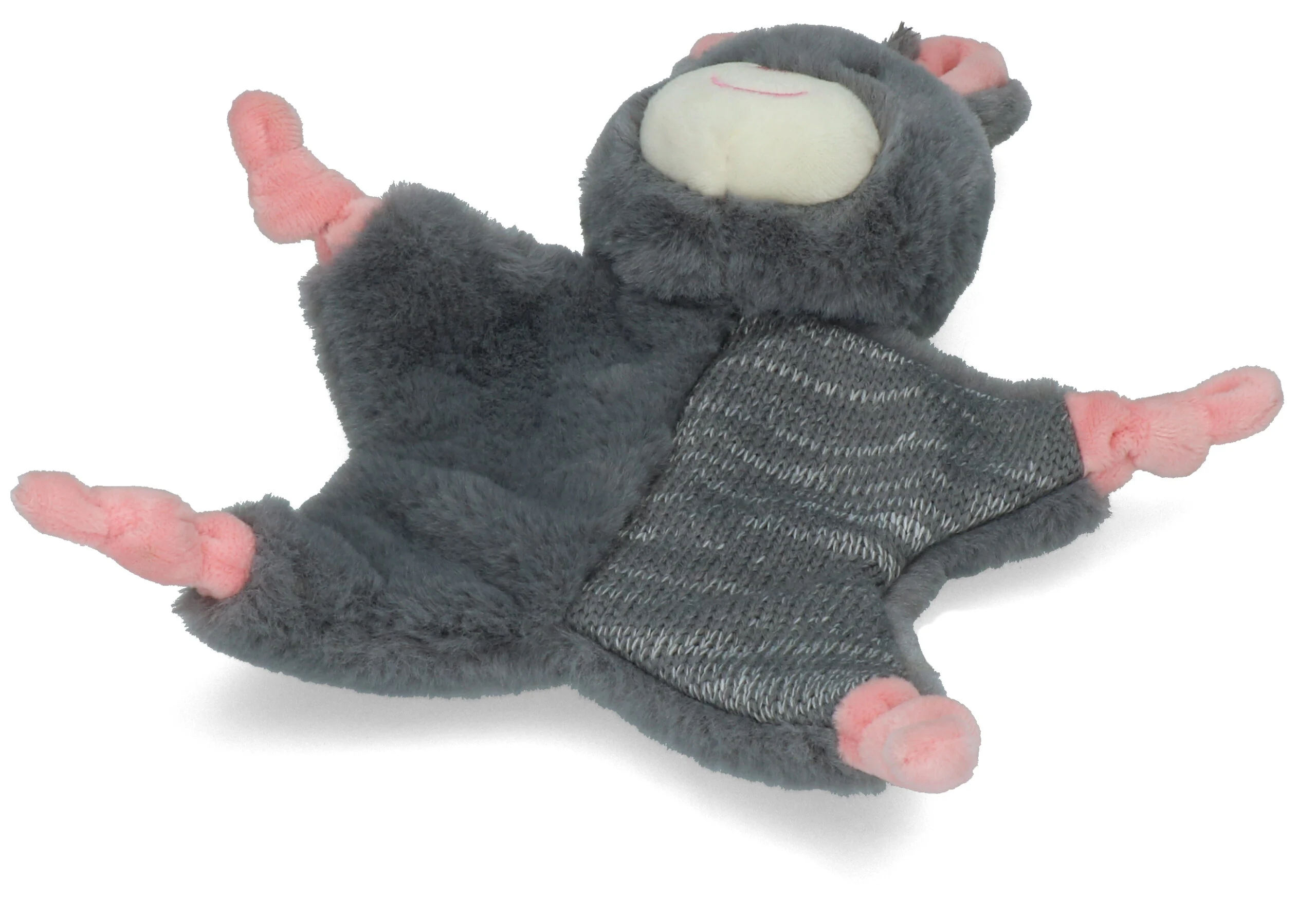Jucărie de pluș în formă de iepure pentru câini, cu piuitoare – Bunny Puppy Crunchy Knot - imagine 4