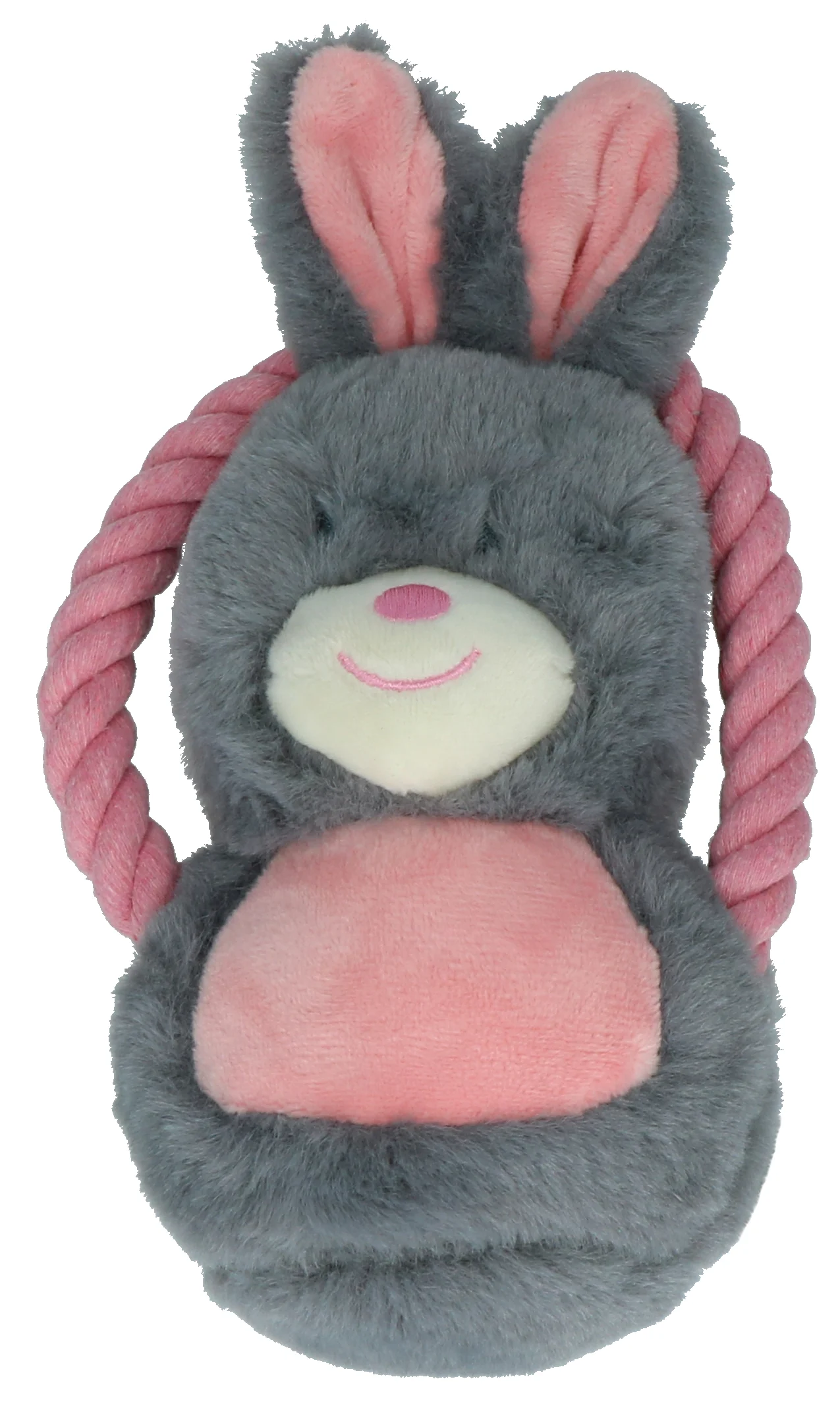 Jucărie de pluș în formă de iepure, cu chițăitoare – Bunny Puppy Ropey Swing - imagine 4