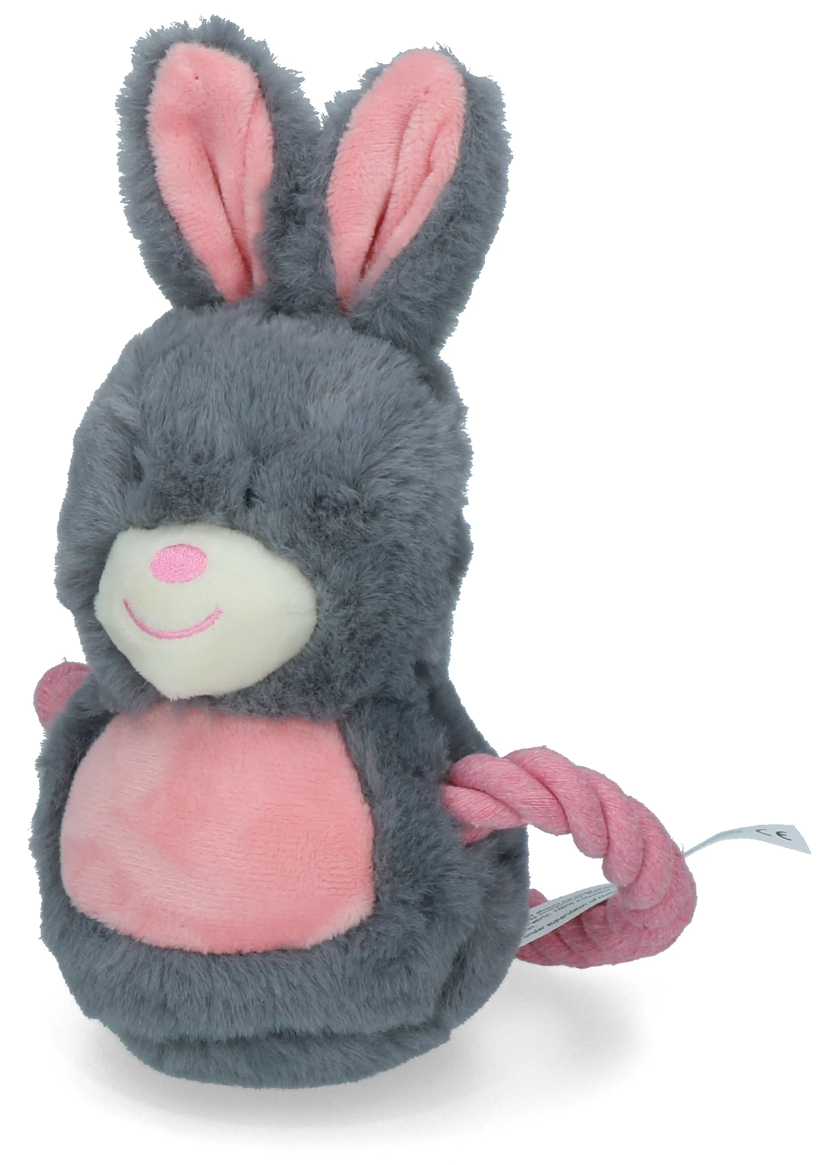 Jucărie de pluș în formă de iepure, cu chițăitoare – Bunny Puppy Ropey Swing - imagine 3