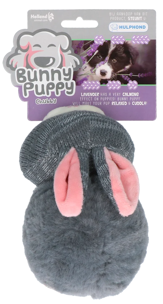 Jucărie de pluș pentru câini, în formă de iepure, cu fluier – Bunny Puppy Chubby - imagine 1