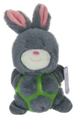 Jucărie de pluș pentru câini în formă de iepure, cu chițăitoare – Bunny Puppy Strappy - imagine 4